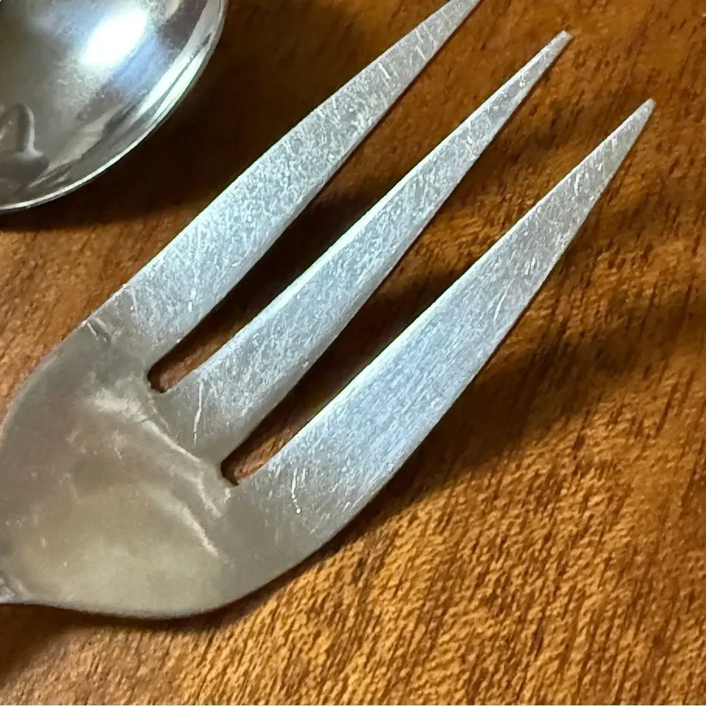Vintage Lusterware Serving Set of 4 Stainless Steel